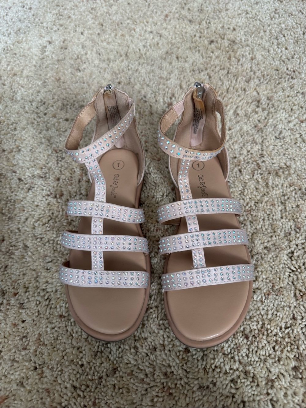 Girls rhinestone sandals 💎
